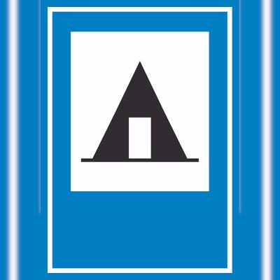HB-Druck Zeltplatz Schild A6 Rückseite selbstklebend