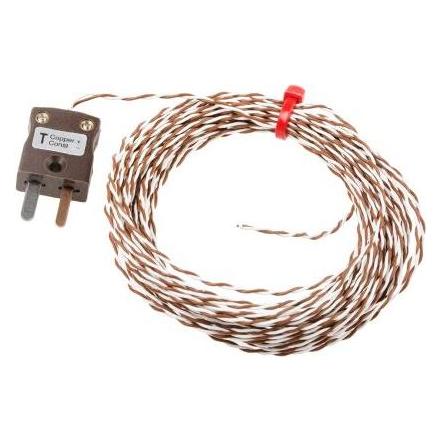 RS PRO Type T IEC 1/0.2mm Thermocouple+Plug 5m (1236312)