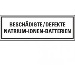Dreifke® Verpackungszeichen Beschädigte/Defekte Natrium..., deutsch, seewasserbeständig, 500/Rolle