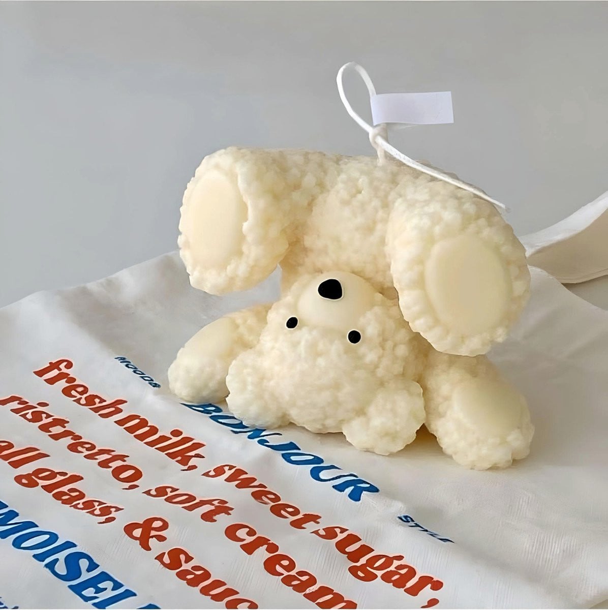 Sham's Art Teddybeer Kaars - Wit - Aromatherapie Figuurkaars
