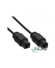 InLine OPTO Digitales Audio-Kabel optisch TOSLINK M bis M 50 cm Glasfaser Schwarz (89926)