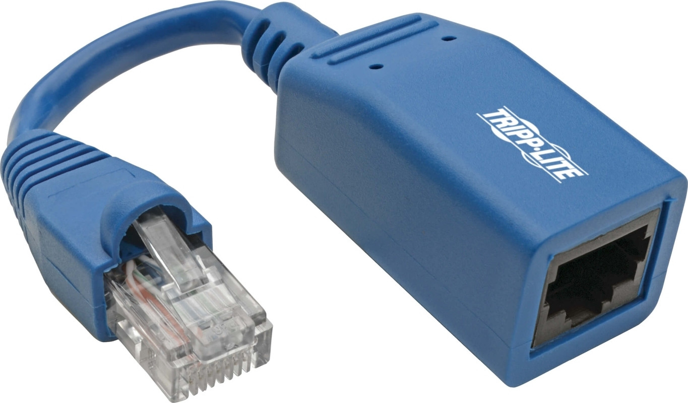Tripp-Lite Eaton Console Rollover Kabeladapter voor Cisco RJ45 Mannelijk/Vrouwelijk, Blauw, 12,7 cm