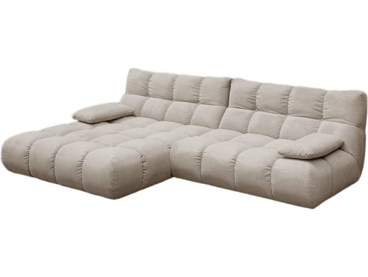 KAWOLA Sofa VIVIEN Ecksofa Feincord beige Longchair links
