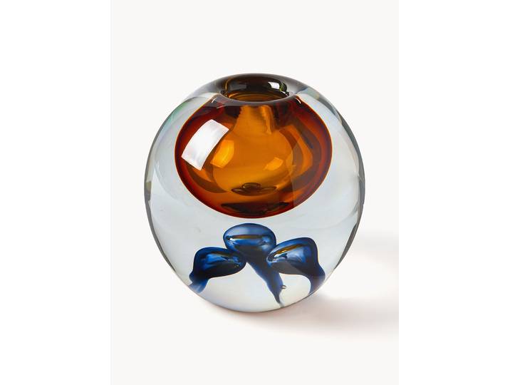 Mondgeblazen glazen vaas Tyron, H 17 cm