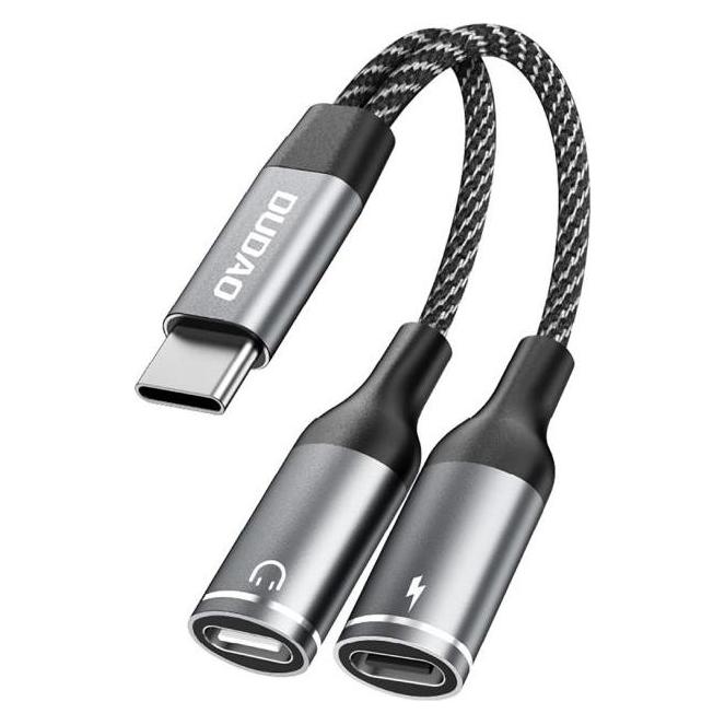 Dudao L13C+ 2in1 USB-C Adapter - Gray (L13C+)