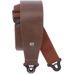 D’Addario Gitarrengurt Comfort Leather Auto Lock 3,0" Brown - Gitarrengurt