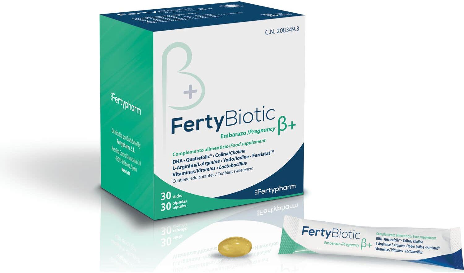 Fertybiotic Embarazo B+ 30sticks + 30caps