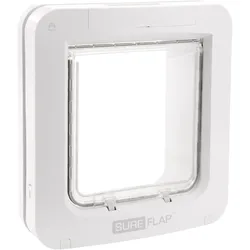 SureFlap Haustierklappe Connect (Mikrochip Katzenklappe), Katzentüre + Katzennetz