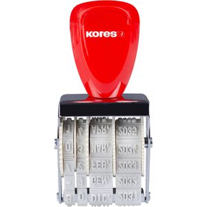 Kores Datumstempel SF71710, für Stempelkissen, Abdruck 25 x 4 mm, Schrifthöhe 4 mm