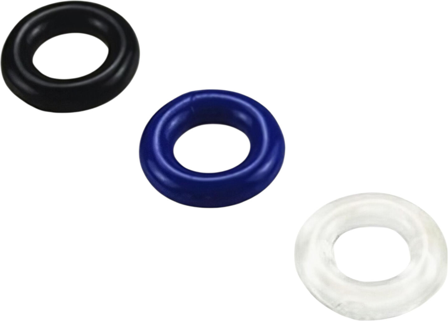 Pulselock Cirkl - TPE Penis Ring Set, 3-Piece (Black)