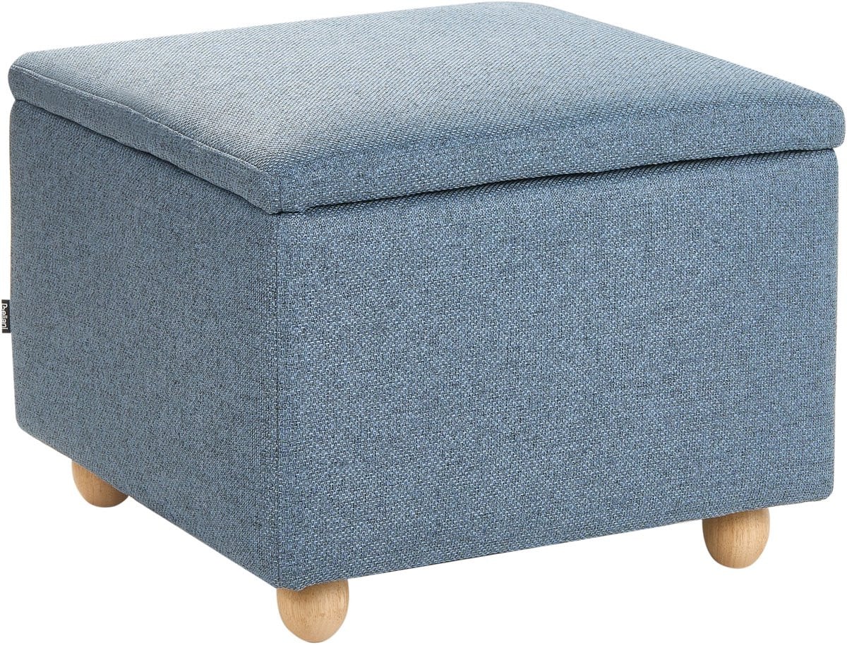 Beliani Poef met opbergruimte Blauw