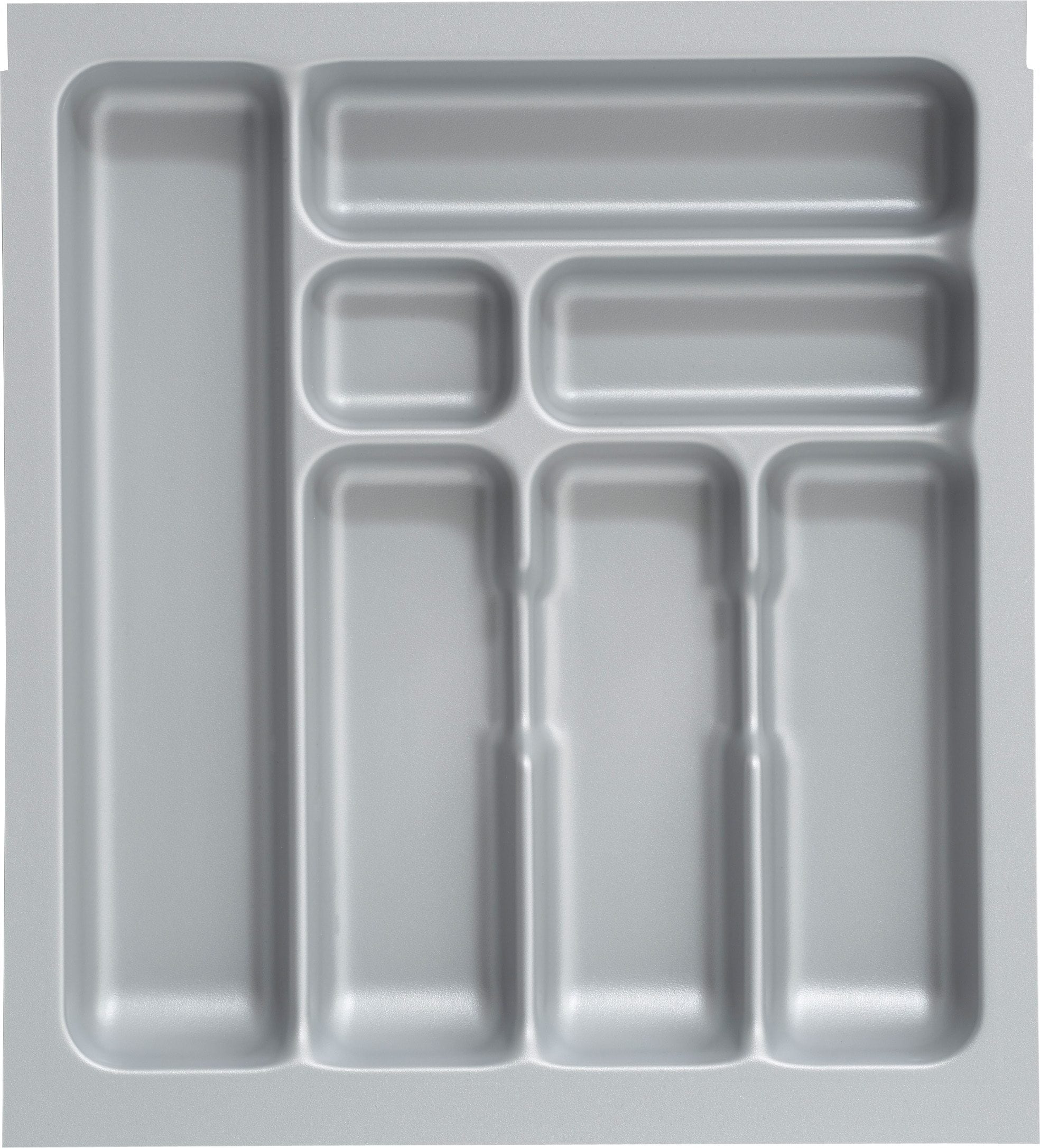 Besteckeinsatz OPTIFIT, silber (silberfarben), B:43,6cm H:5cm T:48,2cm, Schubladeneinsätze, Besteckeinsatz, passend für Schubkästen der Serien Bern, Parma, Tapa und Ole silberfarben B/H/T: 43,6cm x 5cm x 48,2cm