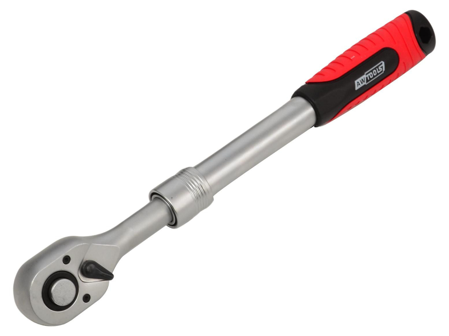 Awtools Telescopische ratelsleutel 1/2 inch Line serie, zwart, 305-445 mm