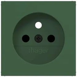 Hager WAS7600C10 Zentralst. f. Steckdose m. Schutzk.stift, erh. BS,A.x/C.x, forest, matt