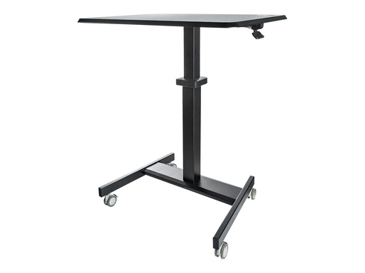 StarTech.com Startech Höhenverstellbarer Schreibtisch - Sit Stand Workstation - Ergonomischer Stehpult mit Rollen - One-Touch-Lift für Lehrer/Schüler (STSCART2) (STSCART2)