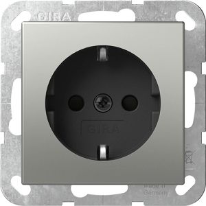 Gira Steckdose System 55 4188600, Unterputz, 1-fach, edelstahl