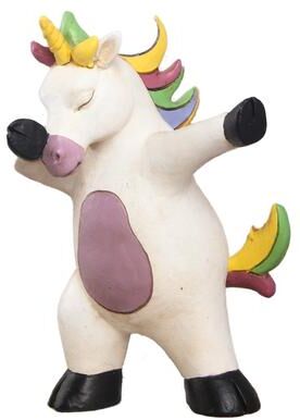 Hi-Line Gift Unicorn Dabbing - Ultra Realistic Garden Statue