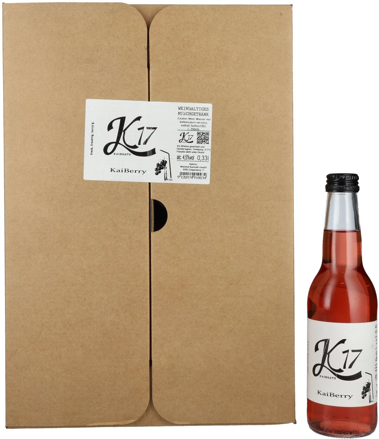K17 Kainrath KaiBerry Spritzer 4,5% Vol. 24x0,33l
