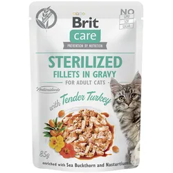 Brit Katze 24 x 85g Fillets in Gravy Tender Turkey