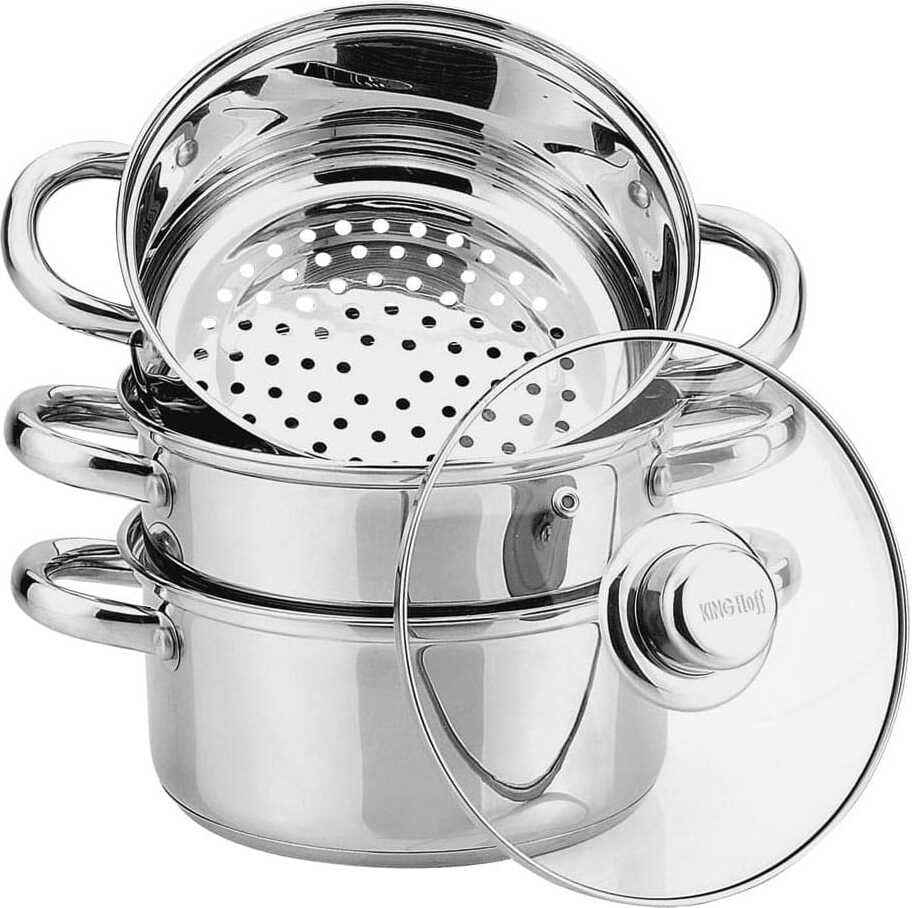 KINGhoff Stoompan 7l met 4 elementen 20cm KH3321