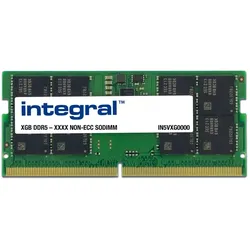 Integral 8GB SODIMM DDR5 5600MHZ UNBUFF NON-ECC (1 x 8GB, 5600 MHz, DDR5-RAM, SO-DIMM), RAM, Grün