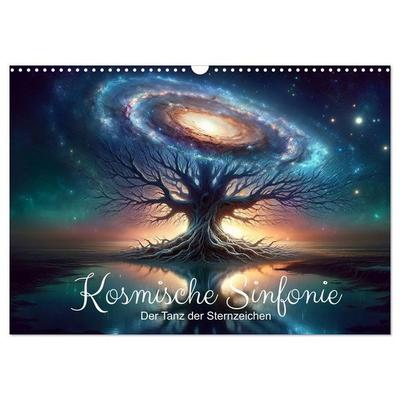 Kosmische Sinfonie: Der Tanz der Sternzeichen (Wandkalender 2026 DIN A3 quer), CALVENDO Monatskalender
