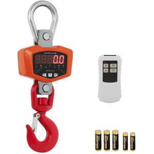 Steinberg-Systems Kranwaage SBS-KW-3000KE, Teilung 500 g, mit Fernbedienung, batteriebetrieben, LED-Display, bis 3000 kg