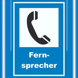 HB-Druck Fernsprecher Schild A6 (105x148mm)