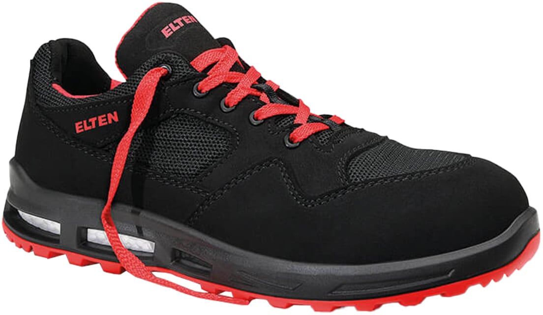 Sicherheitsschuh ELTEN "LAKERS XXT Low" Gr. 44, schwarz (schwarz, rot), 44, Obermaterial: 100% Textilmaterial TEXMAT., Schuhe, Sicherheitsschuh