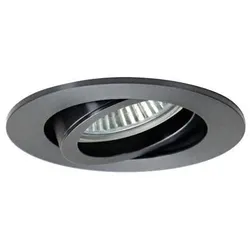 Brumberg 00006378 Einbaustrahler GX5,3 / max. 13 W LED, rund, schwenkbar, vinylschwarz glänzend