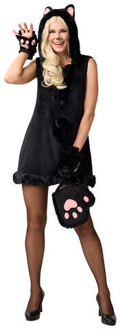 buttinette Kostüm "Katze", schwarz/rosa