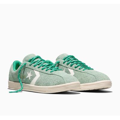 Sneaker CONVERSE "ALL STAR CLASSIC TRAINER SUEDE", Herren, Gr. 37, grün (thyme again, lizard breath, egret), Leder, Schuhe Sneaker