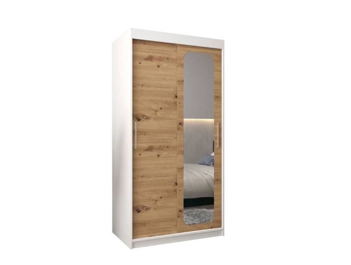 ABIKS MÖBEL Schwebetürenschrank Promo T2 Schlafzimmerschrank - mit Spiegel, Kleiderstange, Regalen