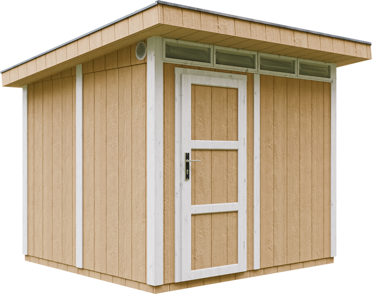 Gartenhaus 5,9m² mit Boden und Bitumenfliesen - Geräteschuppen B279xL293xH239 cm - Gartenhütte TIMBELA M903 - HARVEST HONEY