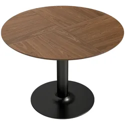ESSTISCH MDF Stahl Braun