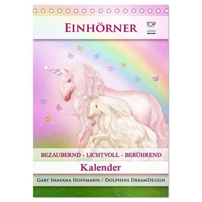 Einhörner - Kalender (Tischkalender 2026 DIN A5 hoch), CALVENDO Monatskalender