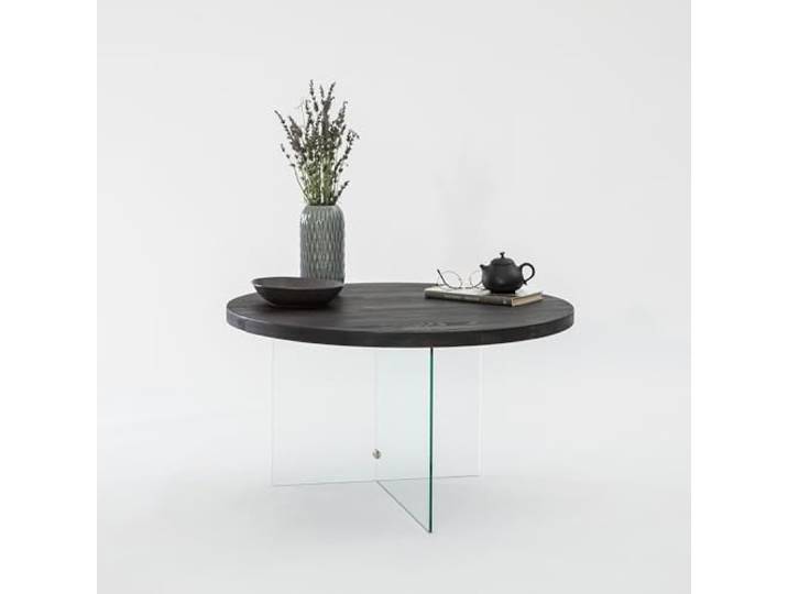 Hanah Home Moderner Couchtisch, 70 cm, Anthrazit & Transparent, 100% gehärtetes Glas & MDF-Gestell, zerlegt, stilvolles & funktionales Design