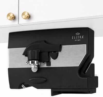 ELITRA HOME Elitra 4-in-1 Under Cabinet Electric Can Opener Swing Grip & Magnetic Lid