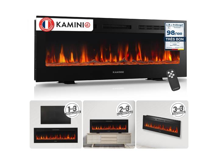 Cheminée électrique Kaminio Marlon 139\,7x46\,6 cm 1800 Watt
