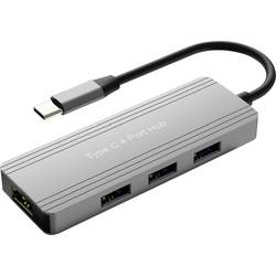 VALUE USB 3.2 Gen 1 Hub, 4fach, USB-C Anschlusskabel 14.99.5035