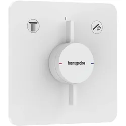 hansgrohe DuoTurn Q Mischer, Unterputz, 2 Verbraucher, 2 Funktionen, Soft Edge Rosette, 75414700, Farbe: Weiß Matt