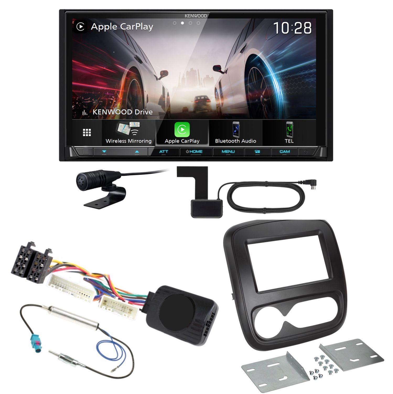 Kenwood DMX8021DABS Android Auto CarPlay Bluetooth Einbauset für Fiat Talento