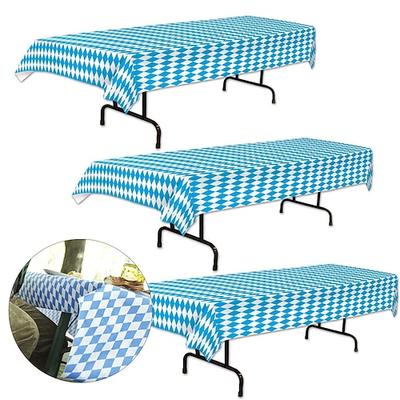 deutsche oktoberfest tischdecke bayerische oktoberfest blau-weiß karierte tischdecke pe tischdecke