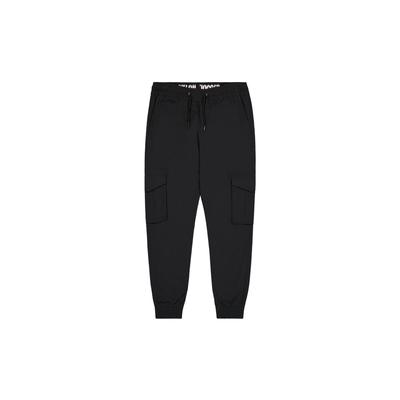 Jogginghose ALPHA INDUSTRIES "Nylon Cargo Jogger", Herren, Gr. XL, Normalgrößen, schwarz, Obermaterial: 100% Polyester, Hosen Jogginghose