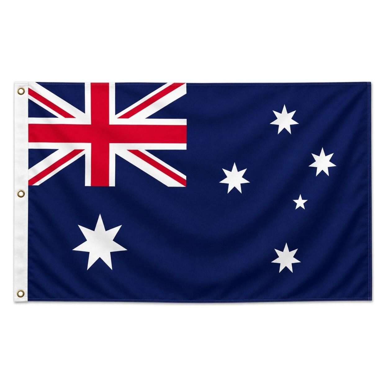 trends4cents XXL Flagge Australien 250 x 150 cm Fahne mit 3 Ösen 100g/m² Stoffgewicht Hissflagge (150 x 250 cm) (32205723)