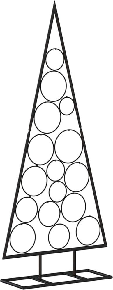 Syfax Metalen kerstboom voor decoratie, zwart, Hoogte: 125 cm