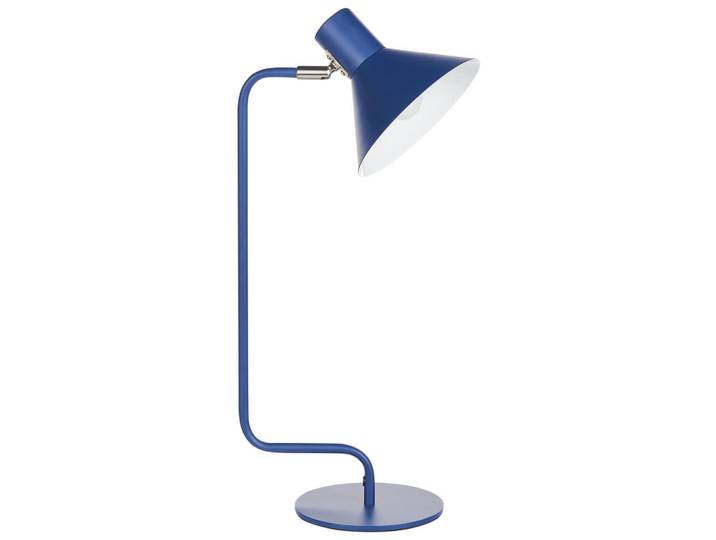Beliani Schreibtischlampe Blau Rimava, Metall, E14, 22x51x18 cm, Lampen & Leuchten, Innenbeleuchtung, Schreibtischlampen