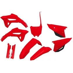 UFO, Motorrad Zubehör, UFO-Kunststoffset (Komplettset) mit Teleskop-Stossdämpferabdeckungen für Honda CRF 250 R (2022–2024)