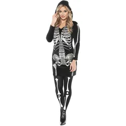 Underwraps Skelett Kapuzenkleid (M)