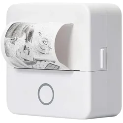 Be Mix Mini-Drucker schwarz-weiss (Thermodirekt, Schwarz-Weiss), Drucker, Weiss, Schwarz